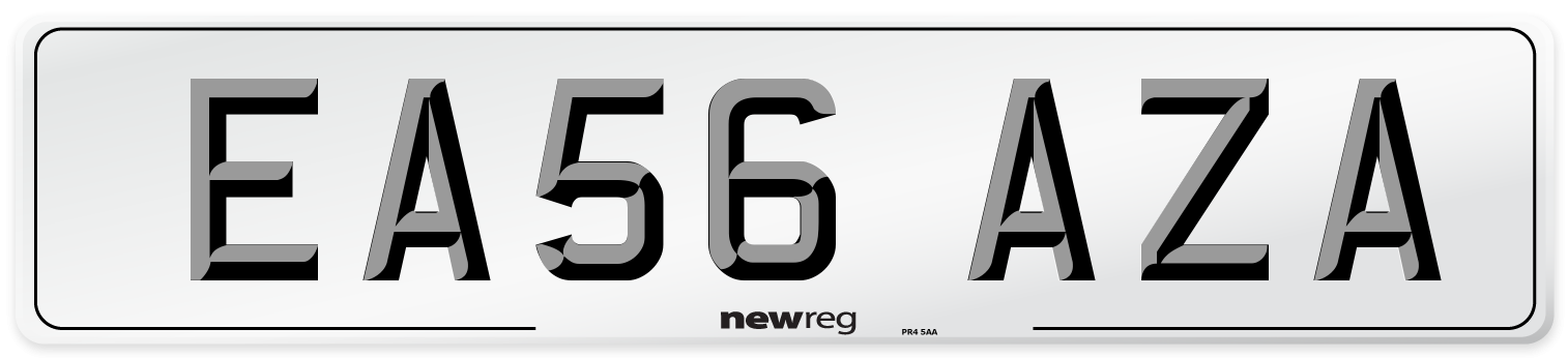 EA56 AZA Number Plate from New Reg